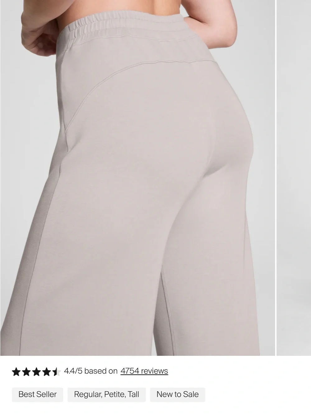 SPANX AirEssential NWT Wide-Leg Knit Pants in French Gray